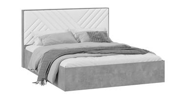 Кровать двуспальная Хилтон Тип 1 (Ателье светлый/Белый) в Батайске