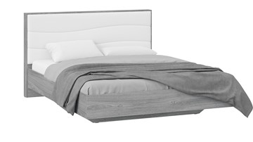 Кровать 2-спальная Миранда тип 1 (Дуб Гамильтон/Белый глянец) в Таганроге