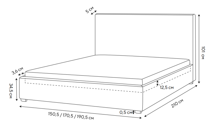 Кровать 2-х спальная Mono 140х200, Велюр (Monopoly Миндаль (111)) в Шахтах - изображение 1