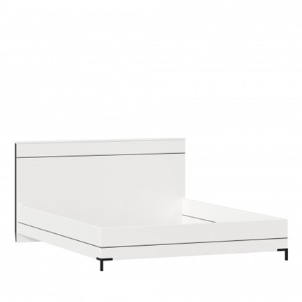 Кровать 2-х спальная Норд, 1600, 677.120, белый/черный в Шахтах - изображение
