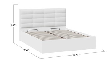 Двуспальная кровать с подъемным механизмом Агата тип 1 (Белый) в Ростове-на-Дону - предосмотр 3