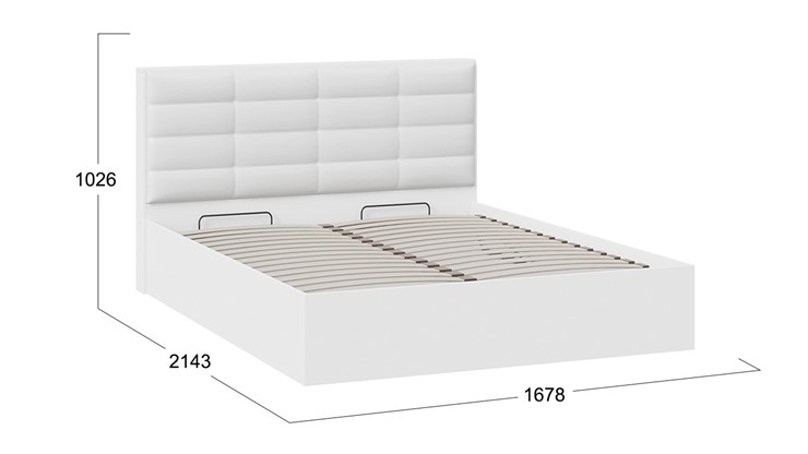 Двуспальная кровать с подъемным механизмом Агата тип 1 (Белый) в Ростове-на-Дону - изображение 3