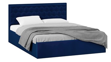 Кровать в спальню с подъемным механизмом Порто (Велюр Confetti Blue) без заглушины в Шахтах