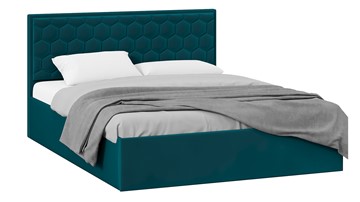 Спальная кровать с подъемным механизмом Порто (Велюр Confetti Izumrud) без заглушины в Шахтах