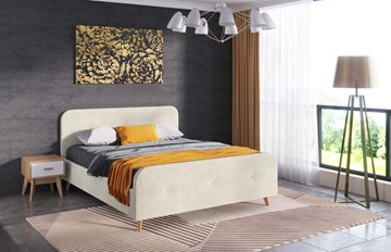 Кровать двуспальная Сиерра 1600 (без основания) Торонто светло-бежевый в Шахтах - предосмотр 1
