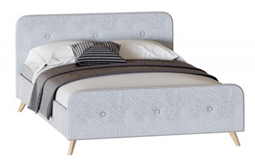 Двуспальная кровать Сиерра 1600 (с подъемным механизмом и коробом) Аура серый в Шахтах