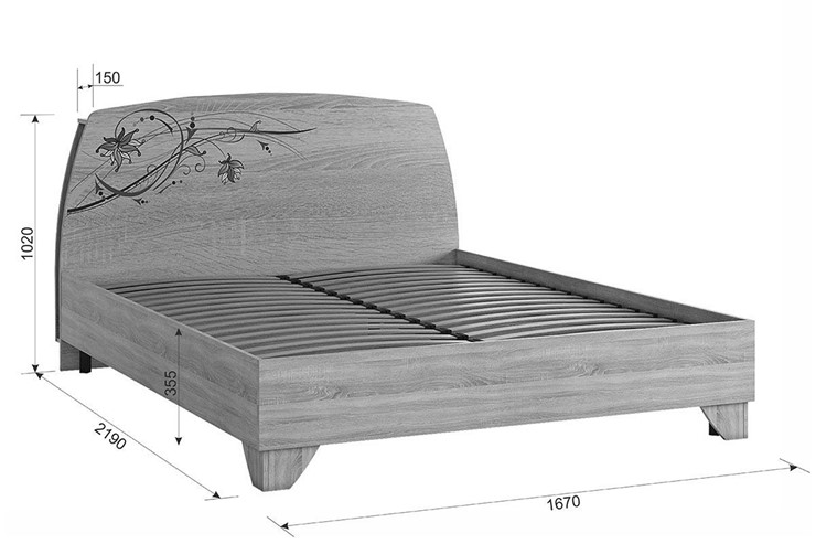 Кровать спальная Виктория-1 1.6, Белое дерево в Шахтах - изображение 3