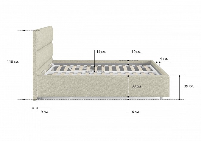 Кровать с механизмом 1.5-спальная Omega 140х200 в Шахтах - изображение 2