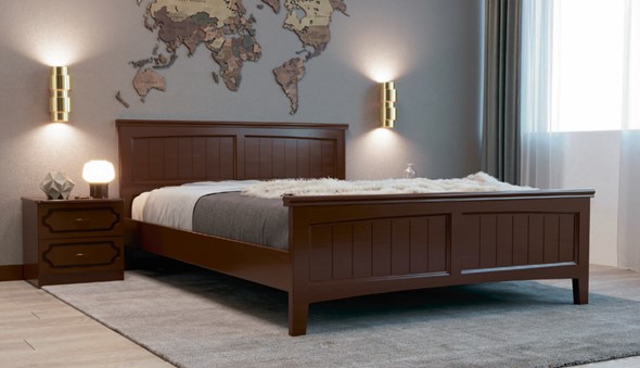 Кровать полутороспальная Грация-4 (Орех) 140х200 в Батайске - изображение