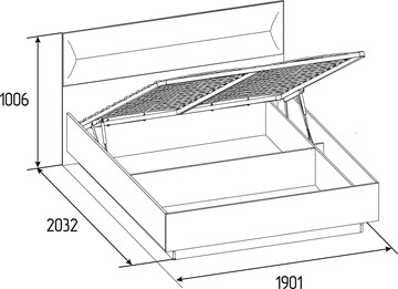 Кровать с подъемным механизмом Neo 306 Люкс (1800) в Шахтах - предосмотр 4