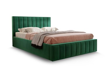 Кровать с основанием Вена 1600, Велюр Мора зеленый в Шахтах