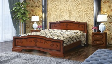 Спальная кровать Карина-6 (Орех) 140х200 в Шахтах