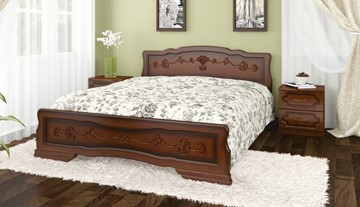 Двуспальная кровать Карина-6 тахта (Орех) 160х200 в Шахтах