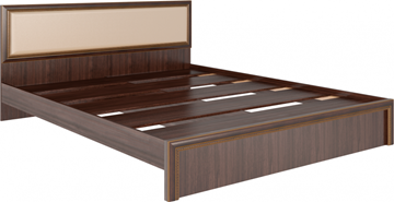 Кровать 2-спальная Беатрис М09 с мягким изголовьем (Орех Гепланкт) в Таганроге
