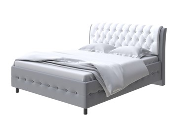 Двуспальная кровать Como (Veda) 4 180х200, Экокожа (Серый с белым) в Шахтах
