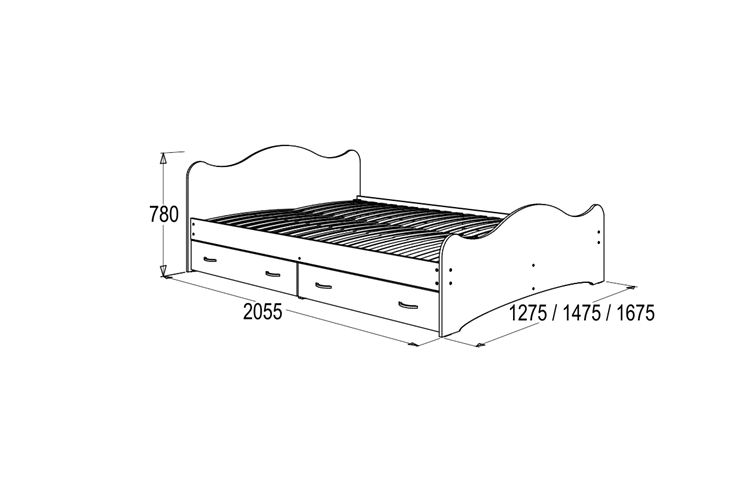 Кровать 6 с ящиками, 90х200 Млечный дуб с основанием в Шахтах - изображение 1