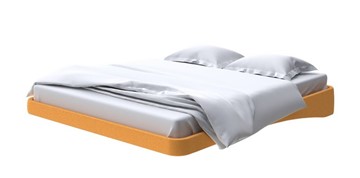 Парящая кровать 160х200, Велюр (Scandi Cotton 18 Шафран) в Шахтах