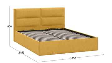 Кровать с механизмом Глосс Тип 1 (Микровелюр Wellmart Yellow) в Батайске - предосмотр 1