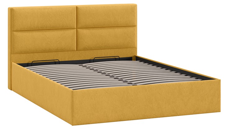 Кровать с механизмом Глосс Тип 1 (Микровелюр Wellmart Yellow) в Батайске - изображение 2