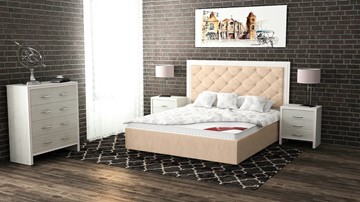 Двуспальная кровать с механизмом Манхэттен 160х200 (с коробом), высота спинки - 140 см в Шахтах - предосмотр 5