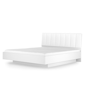 Кровать с механизмом 1.5-спальная Марсель-7 (Белый, экокожа polo белая) 1400 в Шахтах