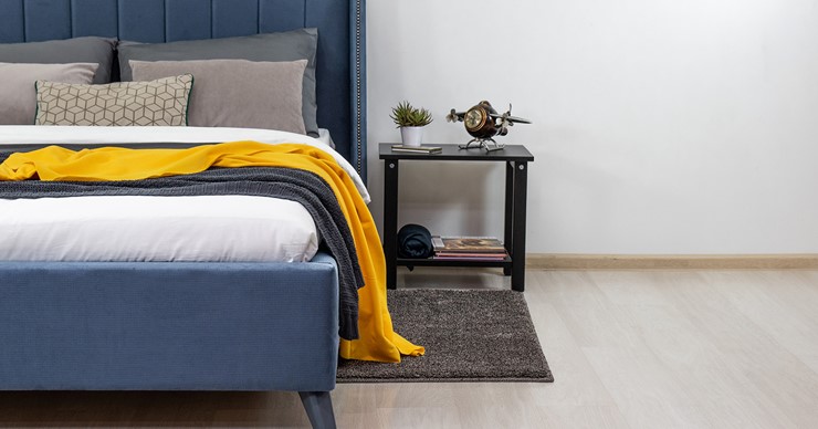 Кровать с механизмом 2-спальная Мелисса 160,арт. Тори 83 велюр (серо-синий) + кроватное дно в Шахтах - изображение 4