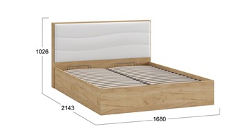 Кровать с механизмом 2-спальная Миранда тип 1 (Дуб крафт золотой/Белый глянец) в Батайске - предосмотр 1