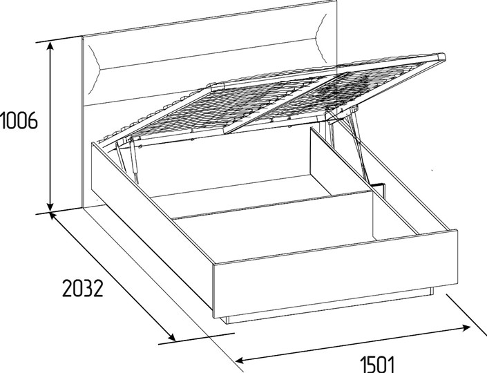 Кровать с механизмом полуторная Neo 308 Люкс (1400) в Шахтах - изображение 4