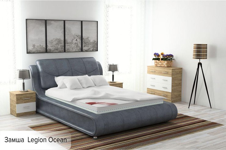 Двуспальная кровать с механизмом Сицилия 180х200 (с коробом) в Шахтах - изображение 4