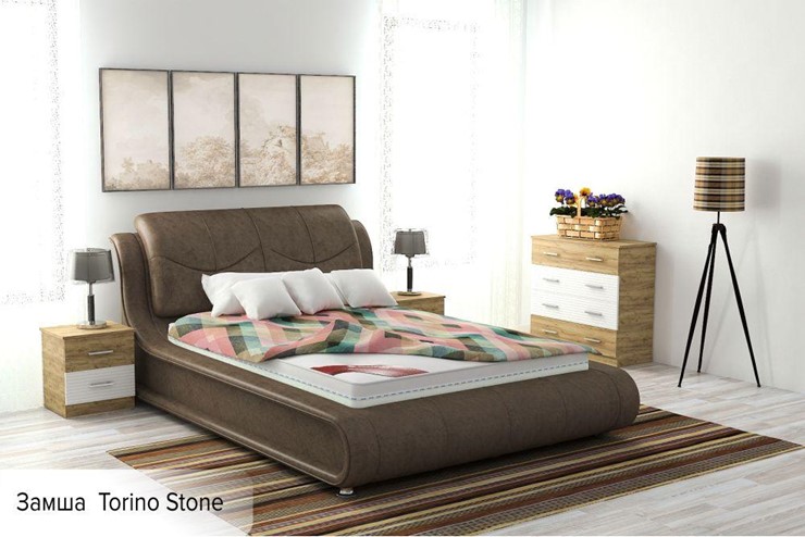 Двуспальная кровать с механизмом Сицилия 180х200 (с коробом) в Шахтах - изображение 7