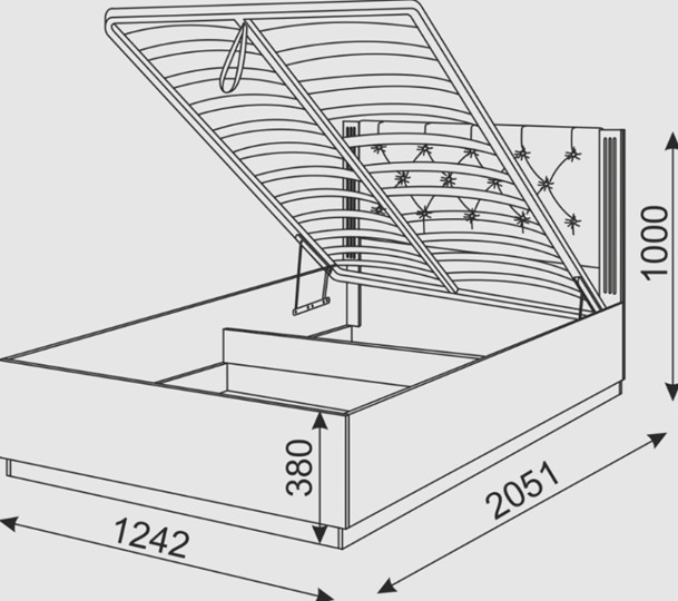 Кровать односпальная с механизмом Тиффани М27 в Шахтах - изображение 4
