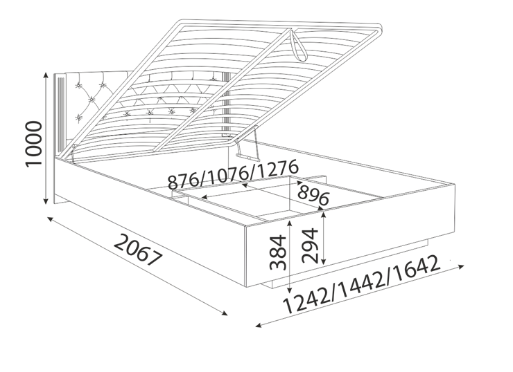 Кровать с механизмом полуторная Тиффани М41 в Шахтах - изображение 3