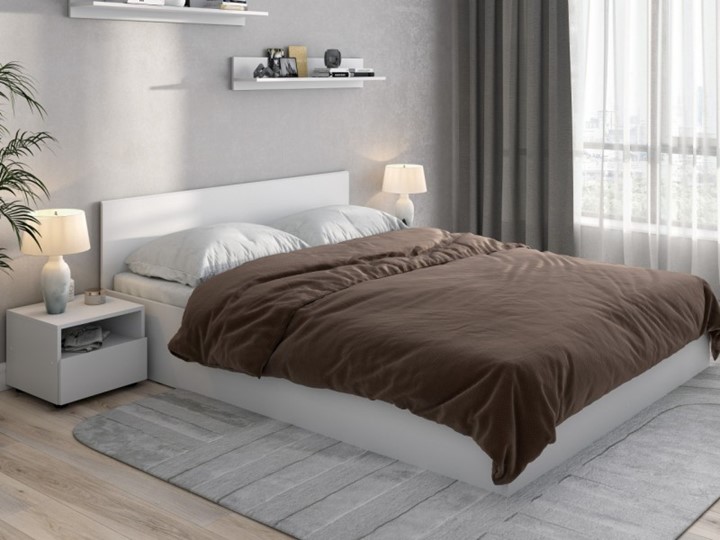 Кровать 2-х спальная Токио (1,6х2,0), белый текстурный в Шахтах - изображение 2