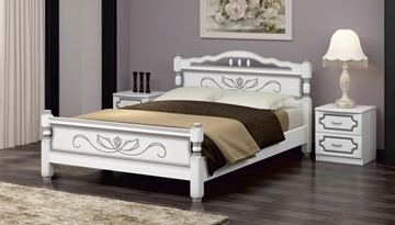 Спальная кровать Карина-5 (Белый Жемчуг) 90х200 в Шахтах