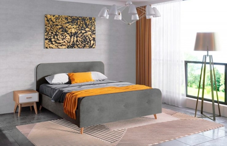 Кровать односпальная Сиерра 1200 (без основания) Торонто серый в Шахтах - изображение 1