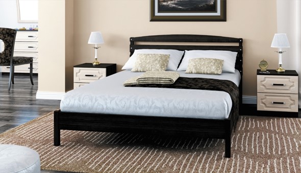 Спальная кровать Камелия-1 (Венге) 140х200 в Шахтах - изображение