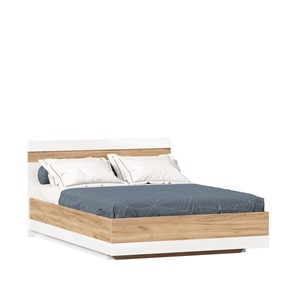 Полутороспальная кровать Фиджи 1400 с подъемным механизмом ЛД 659.081, Дуб золотой/Белый в Таганроге