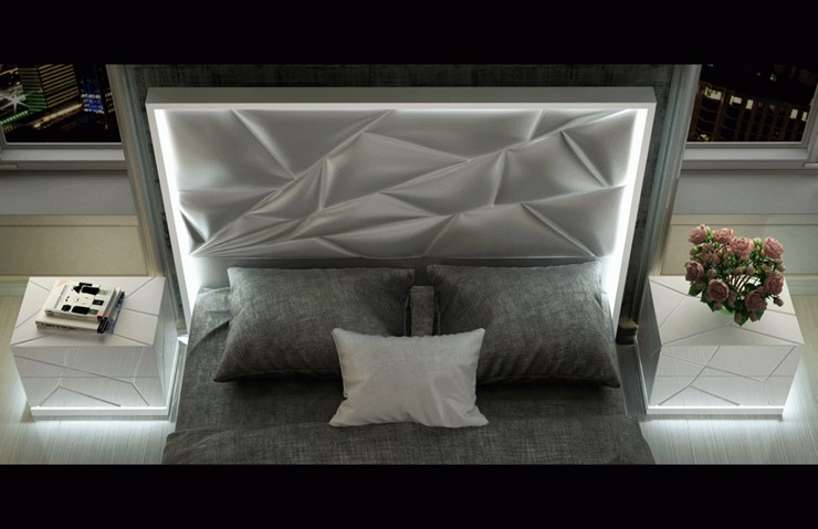 Кровать полуторная FRANCO KIU 1242 с LED подсветкой изголовья (160х200) в Таганроге - изображение 8