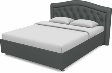 Полуторная кровать Луиза 1400 с основанием (Nitro Grey) в Шахтах