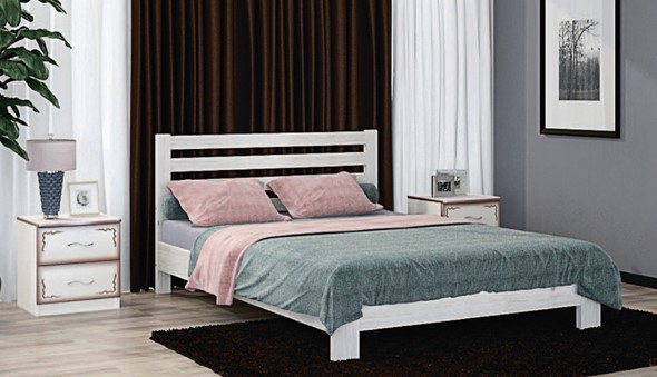 Кровать спальная Вероника (Белый Античный) 160х200 в Шахтах - изображение