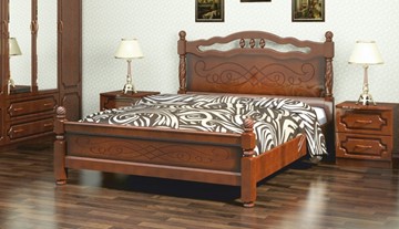 Спальная кровать Карина-15 (Орех) 140х200 в Шахтах