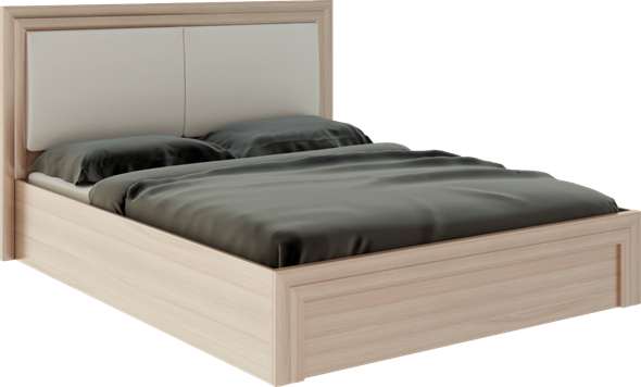 Кровать с механизмом 2-спальная Глэдис М32 (Шимо светлый/Белый текстурный) в Шахтах - изображение
