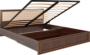 Кровать с механизмом 2-спальная Беатрис М11 с мягким изголовьем (Орех Гепланкт) в Таганроге