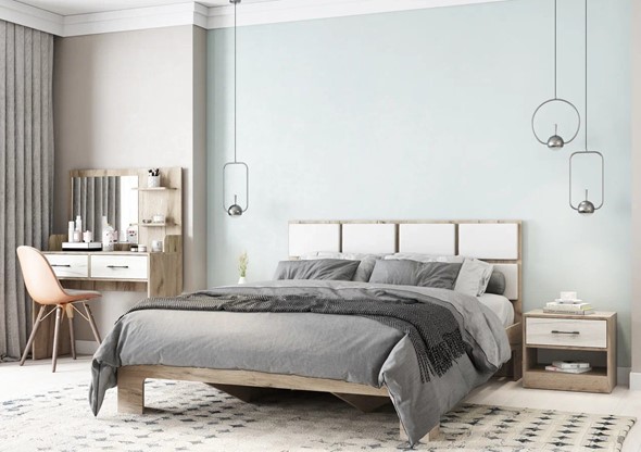 Мебель для спальни Соната №1 Дуб Крафт Серый - Дуб Крафт Белый в Таганроге - изображение