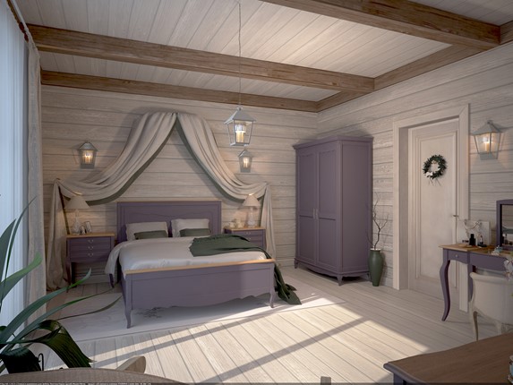 Модульная спальня Leontina №1 Лавандовый в Шахтах - изображение