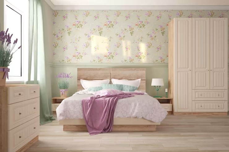 Спальня Богуслава, дуб баррик светлый/крем брюле в Шахтах - изображение
