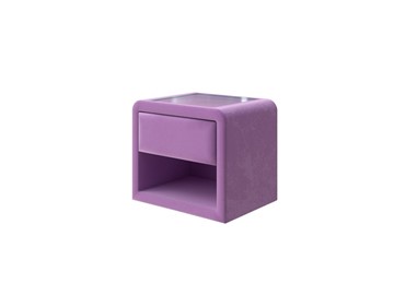Тумба прикроватная Cube 52х41, Велюр (Shaggy Lilac) в Шахтах
