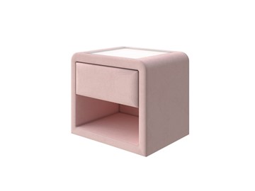 Тумбочка Cube 52х41, Велюр (Ultra Розовый мусс) в Шахтах