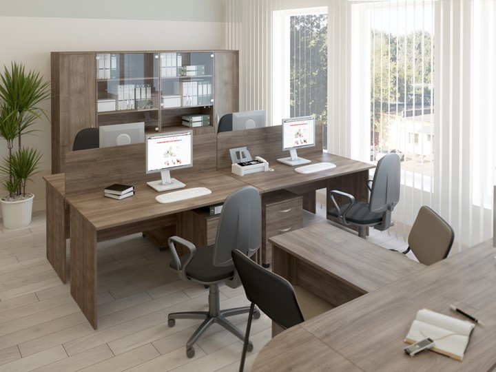 Комплект офисной мебели Комфорт №2 (дуб шамони темный) в Шахтах - изображение