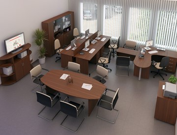 Набор мебели в офис Комфорт №3 (французский орех) в Ростове-на-Дону